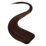 wildest dreams clip in single weft human hair extension 18 inch – 3 chocolate brown