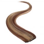 wildest dreams clip in single weft human hair extension 18 inch – 10/22 brown blonde