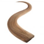 wildest dreams clip in single weft human hair extension 18 inch – 24/27 shimmering blonde