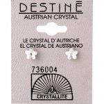 crystallite clear flower ear studs 6mm