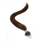 american pride micro ring human hair extension 18 inch – 4 mocha brown