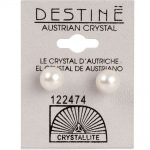 crystallite white extra-large pearl ear studs 8mm