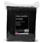 salon services disposable towels 30 pack, black