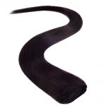 wildest dreams clip in full head human hair extension 18 inch – 1b barely black