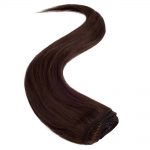 wildest dreams clip in full head human hair extension 18 inch – 4 mocha brown