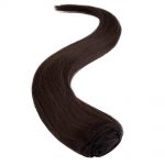 wildest dreams clip in full head human hair extension 18 inch – 3 chocolate brown