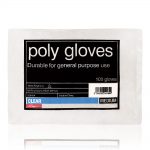 salon services poly gloves clear pack of 100