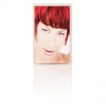 salon services appointment card hair red