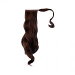 hair u wear long wave ponytail synthetic hair extension 23 inch – chestnut