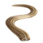 american pride clip-in synthetic hair extension 18 inch – 18/22 medium blonde