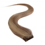 wildest dreams clip in half head human hair extension 18 inch – 18/22 medium blonde