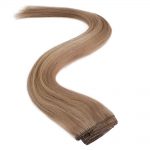 wildest dreams clip in half head human hair extension 18 inch – 22/14 sunkissed blonde blend