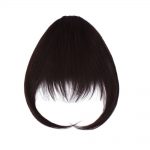 hair u wear clip in fringe synthetic hair extension 5 inch – midnight brown