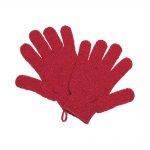 salon services exfoliating gloves pink pair