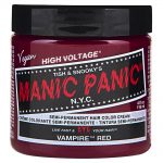 manic panic semi permanent hair colour – vampire red 118ml