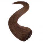 wildest dreams clip in full head human hair extension 18 inch – 5b hazel brown