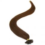 american pride u-tip human hair extensions – 4 brown 18