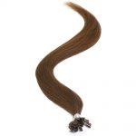 american pride u-tip human hair extensions – 6 sunkissed brown 18