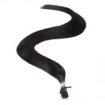 american pride i-tip human hair extensions 18 inch – 1 jet black