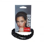 hairdo french braid band clip in hair piece r4/ midnight brown