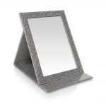 easel travel mirror – irridescent silver