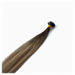 beauty works mane attraction 18″ keratin bond flat tip hair extensions smoke browns 25g