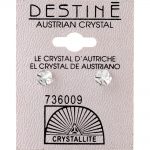 crystallite clear cube ear studs 6mm